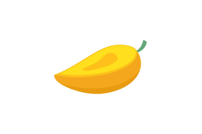 Fresh mango icon, flat style