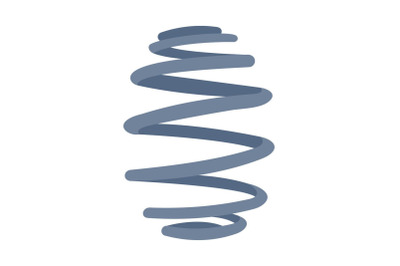 Low car spring icon, flat style