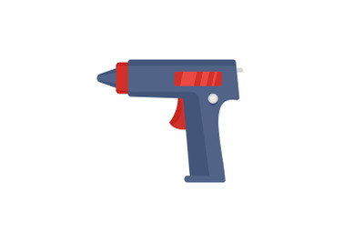 Glue pistol icon, flat style