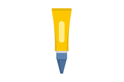 Glue tube icon, flat style