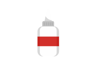 Water glue bottle icon, flat style