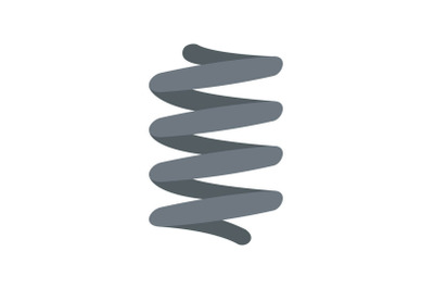 Car spring coil icon, flat style