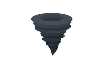 Storm hurricane icon, flat style