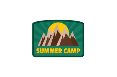 Summer camp logo, flat style