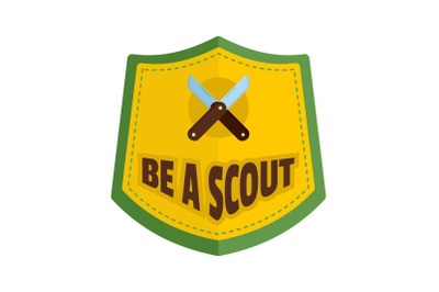 Be a scout logo, flat style