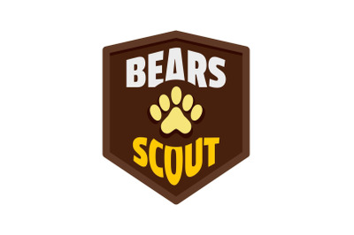 Bears scout logo, flat style