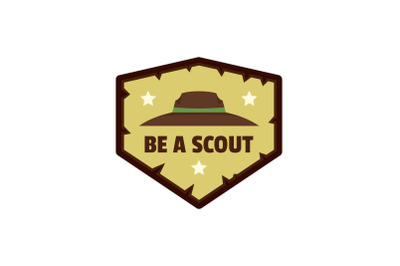 Be scout logo, flat style