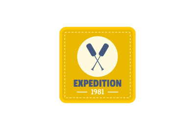 Camp expedition logo, flat style