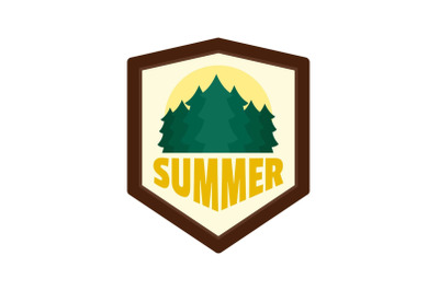 Summer forest logo, flat style