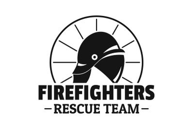 Firefighters rescue team logo, simple style
