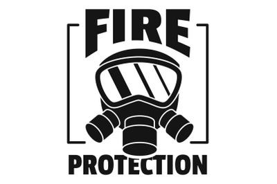 Fire protection logo, simple style