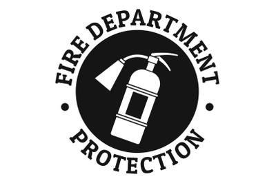 Fire department protection logo, simple style