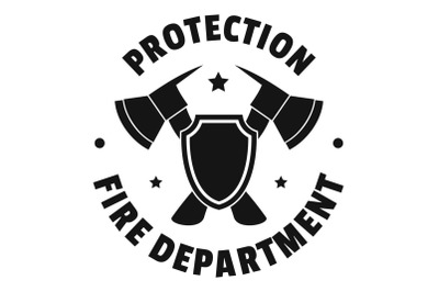 Fire protection department logo, simple style