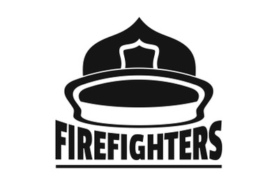 Firefighters helmet logo, simple style