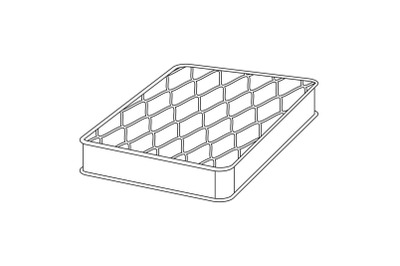 Sleep mattress icon, outline style