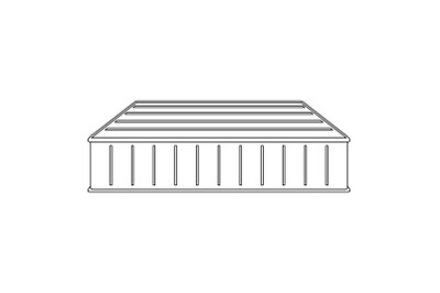 Soft mattress icon, outline style