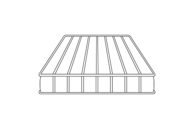 Medical mattress icon, outline style