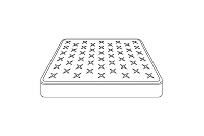 King size mattress icon, outline style