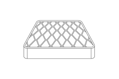 Sleeping mattress icon, outline style