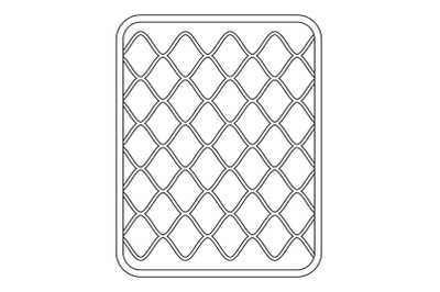 Cotton mattress icon, outline style