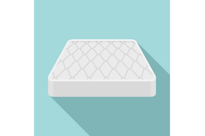 Sleeping mattress icon, flat style