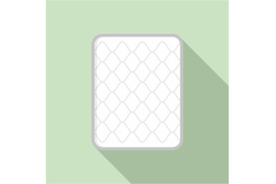 Cotton mattress icon, flat style