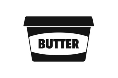 Butter plastic pack icon, simple style