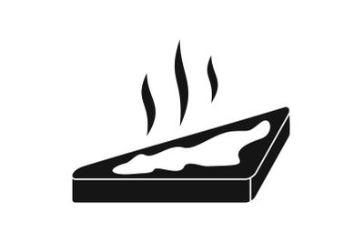 Hot butter of bread icon, simple style