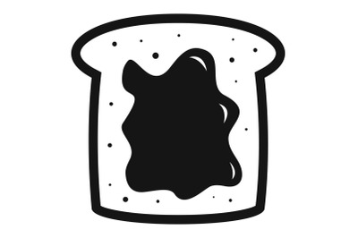 Choco butter bread icon, simple style