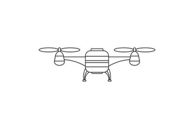 Toy drone icon, outline style