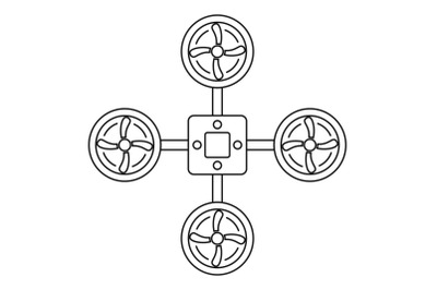 Spy drone icon, outline style