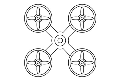 Business drone icon, outline style