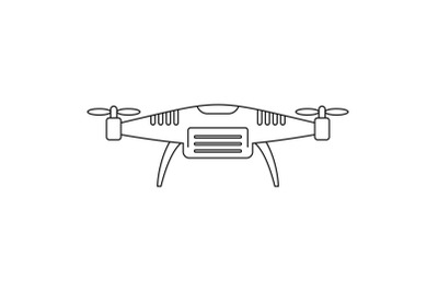 Sky drone icon, outline style