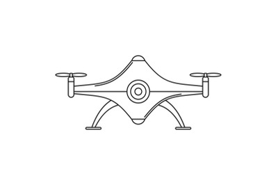 Futuristic drone icon, outline style