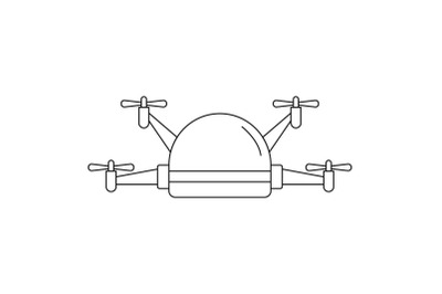 Small drone icon, outline style