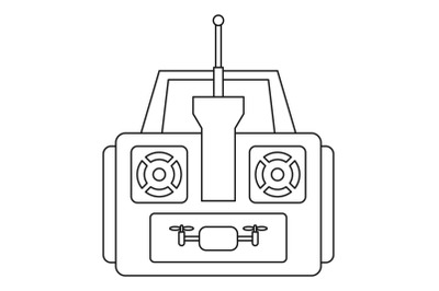 Aerial drone remote control icon, outline style