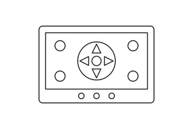 Tablet drone control icon, outline style