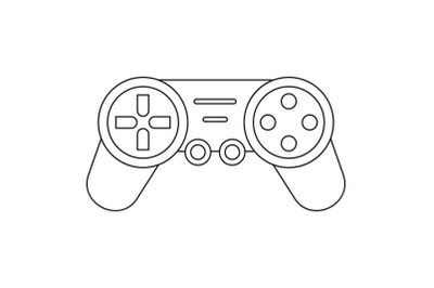 Joystick drone control icon, outline style