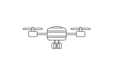 Aircraft drone icon, outline style