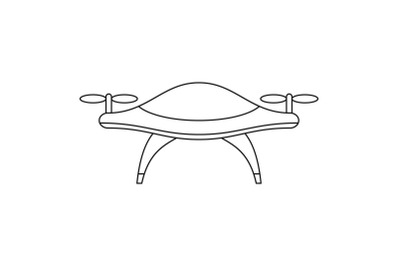 Concept drone icon, outline style