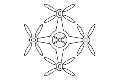 Quadrocopter icon, outline style