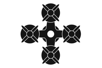 Military drone icon, simple style