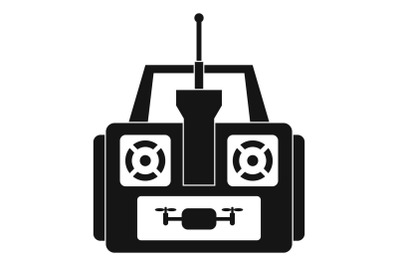 Aerial drone remote control icon, simple style