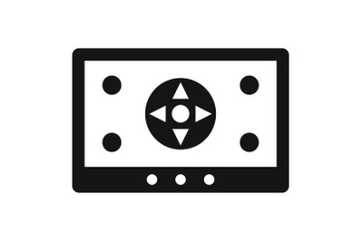 Tablet drone control icon, simple style
