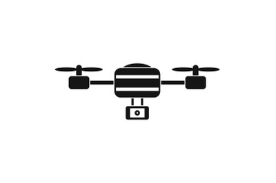 Aircraft drone icon, simple style