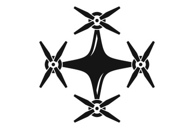 Copter drone icon, simple style
