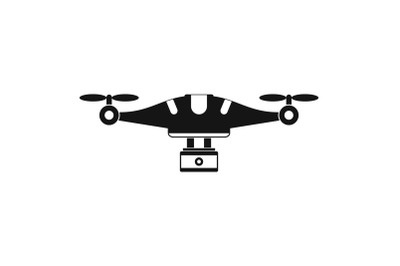 Camera drone icon, simple style