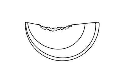 Slice peach icon, outline style