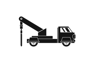 Truck drill icon, simple style