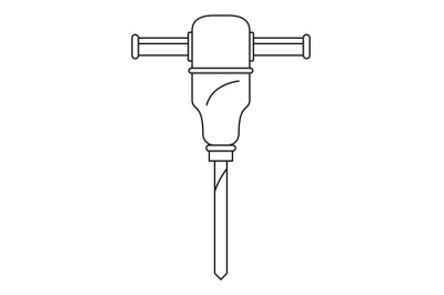 Hand drill machine icon, outline style